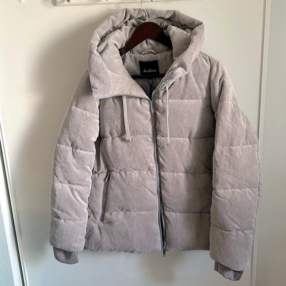New Sam Edelman Funnel Neck Puffer Corduroy Cold Weather Coat - Picture 15 of 15